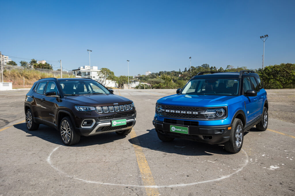Compass ou Bronco: qual a melhor opção de SUV médio na casa dos R$ 275 mil 6 Compass ou Bronco - Compass Limited Diesel e Ford Bronco Sport